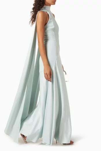Cece Scarf-neck Maxi Dress