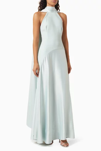 Cece Scarf-neck Maxi Dress