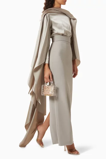 Rosalia Cape Maxi Dress