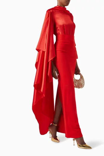Rosalia Cape Maxi Dress