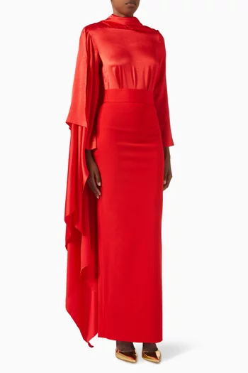 Rosalia Cape Maxi Dress