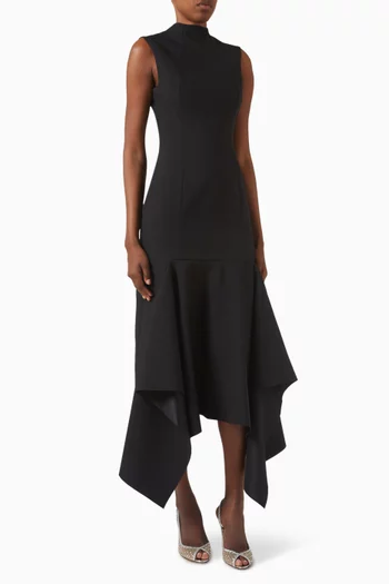 Trinity Asymmetric Midi Dress