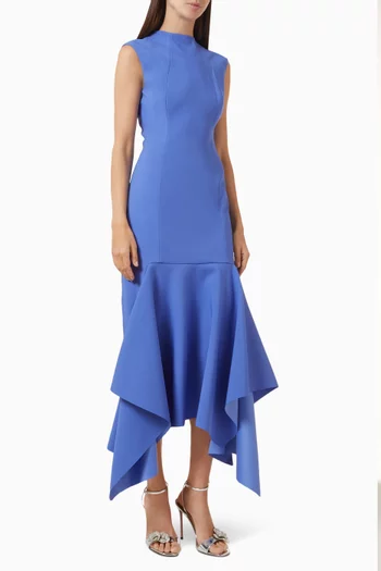 Trinity Asymmetric Midi Dress