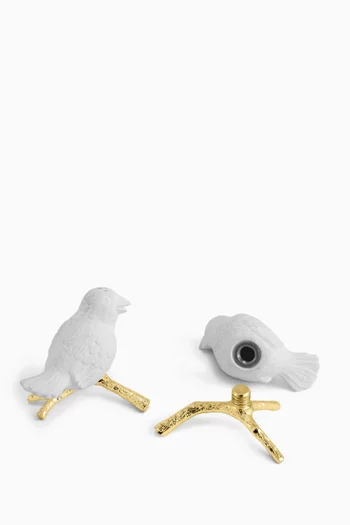 Lovebirds Salt & Pepper Shaker Set in Porcelain
