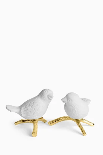 Lovebirds Salt & Pepper Shaker Set in Porcelain