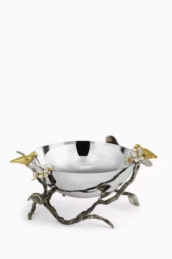 Medium Lovebirds Bowl in Stainless Steel