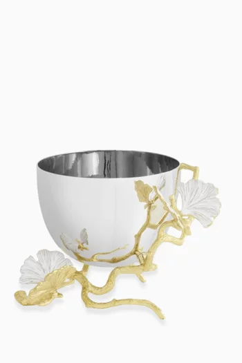 Butterfly Ginkgo Nut Bowl in Stainless Steel
