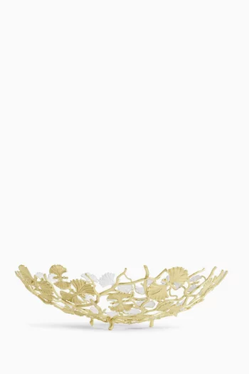 Butterfly Ginkgo Centrepiece Platter in Metal