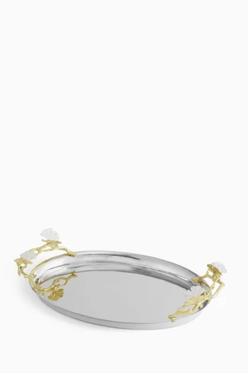 Medium Butterfly Ginkgo Tray in Stainless Steel