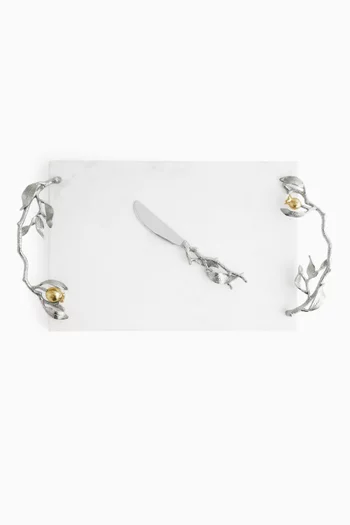 Pomegranate Cheese Board & Spreader