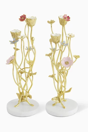 Wildflowers Candleholders, Set of 2