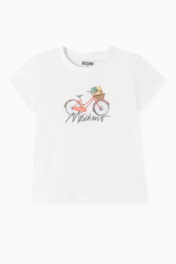 Bicycle Logo T-shirt in Cotton