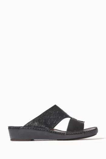 Cinghia Nouvo Duo Sandals in Ostrich Leather