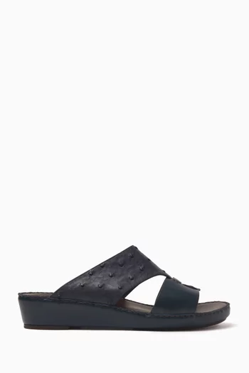 Cinghia Nouvo Duo Sandals in Ostrich Leather