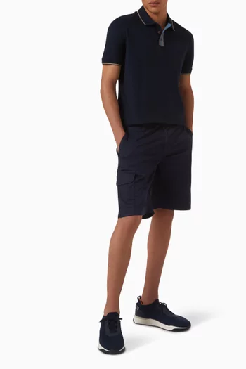 Polo Shirt in Stretch Organic Cotton