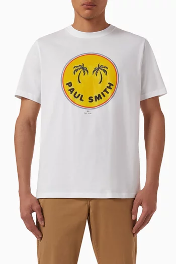Palm Trees Logo T-shirt in Organic Cotton