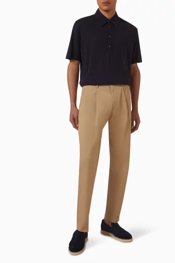 Polo Shirt in Linen Piqué