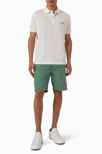 Multi Logo Polo Shirt in Cotton-piqué