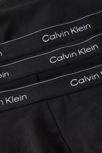 طقم بوكسر بطية وقصة فضفاضة قطن مطاطي، 3 قطع