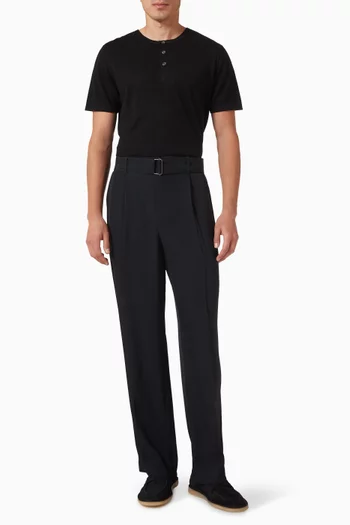 Hayes Henley T-shirt in Silk-linen