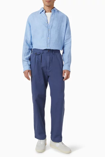 Whitman Pleated Pants in Cotton