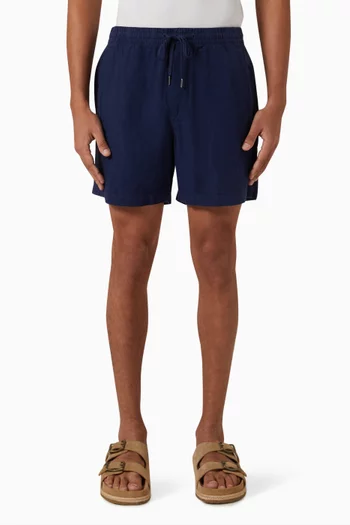 Prepster Drawstring Shorts in Linen