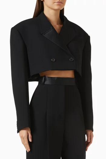 Nando Jacket in Double-faced Crepe