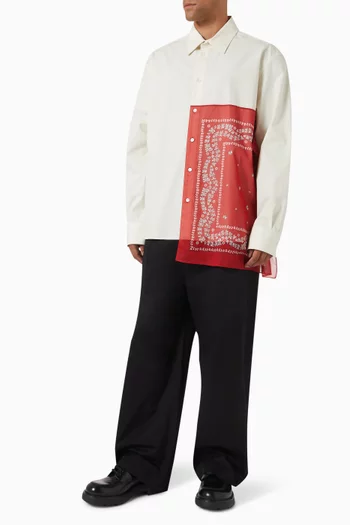 Straight Bandana Shirt in Silk-blend