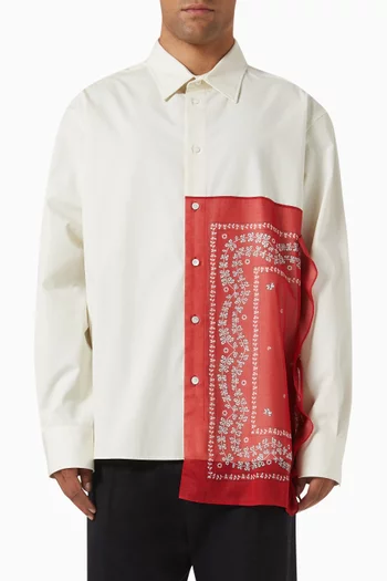 Straight Bandana Shirt in Silk-blend