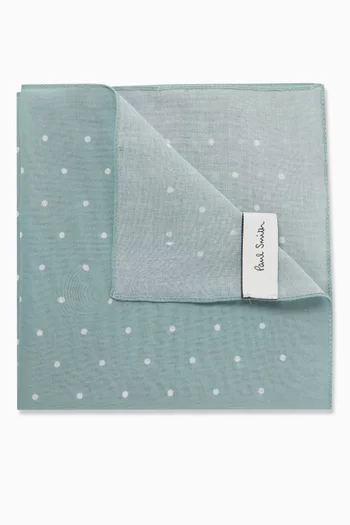Polka-dot Pocket Square in Cotton