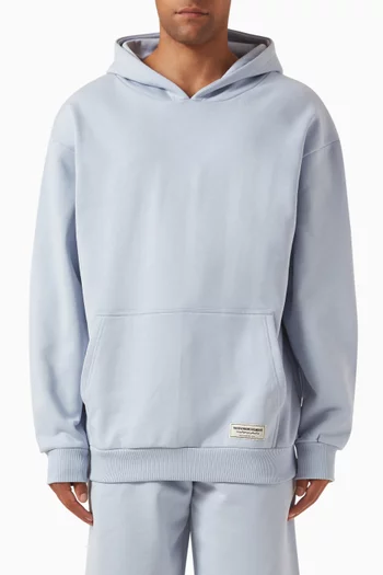 Back-print Oversized Hoodie in Organic Cotton-blend