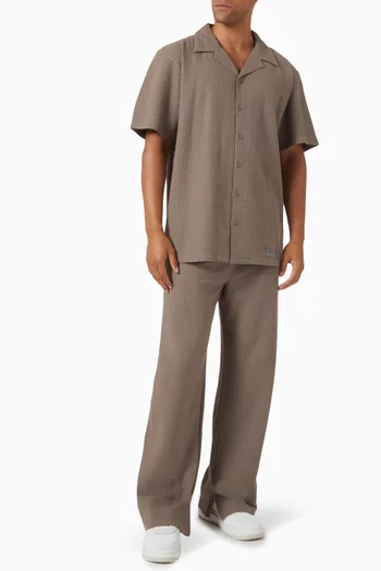 Short-sleeve Shirt in Seersucker Jersey