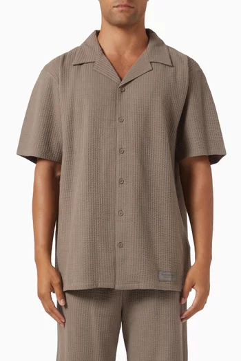 Short-sleeve Shirt in Seersucker Jersey
