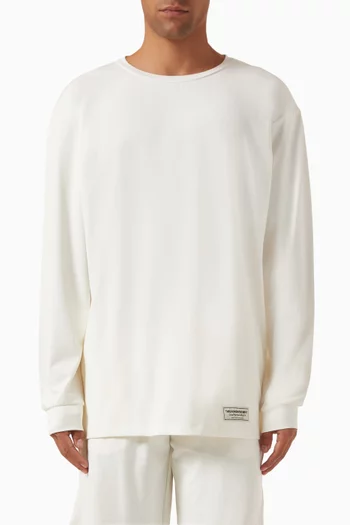 Oversized Long-sleeve T-shirt in Recycled Softskin