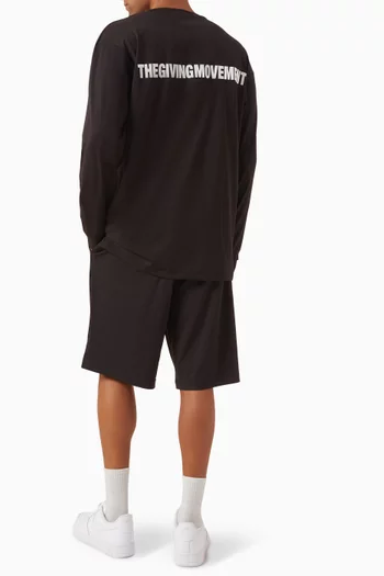 Oversized Long-sleeve T-shirt in Recycled Softskin