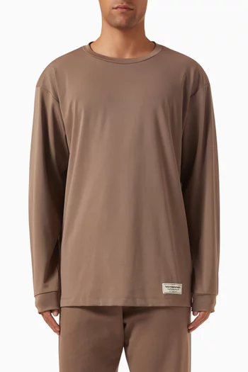 Oversized Long-sleeve T-shirt in Recycled Softskin