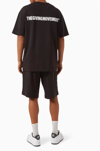 Back-print Oversized T-shirt in Recycled Softskin