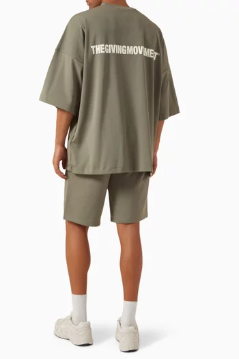 Back-print Super Oversized T-shirt in Recycled Softskin