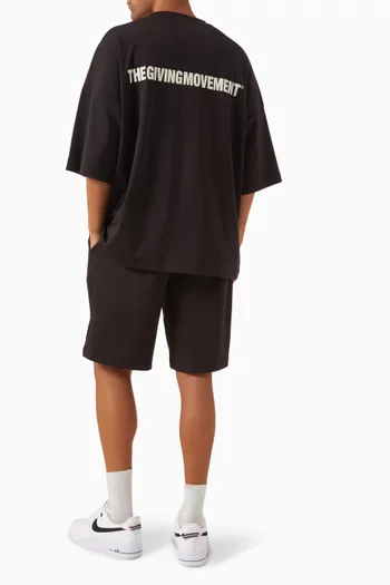 Back-print Super Oversized T-shirt in Recycled Softskin