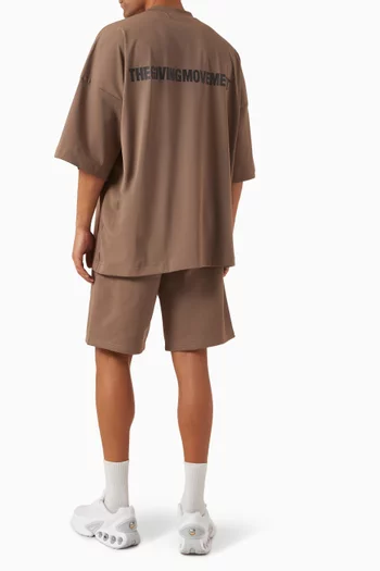 Back-print Super Oversized T-shirt in Recycled Softskin