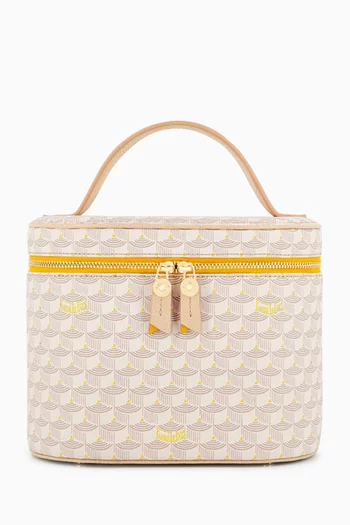 Small Dream Vanity Case in Scale Canvas & Leather