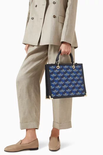 Sagacity 31 Top-handle Bag in Halo Raffia-canvas