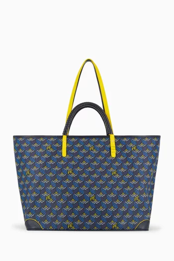 Daily Battle 41 Tote Bag in Halo Canvas & Leather