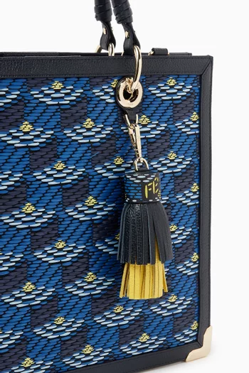 Tassel Key Holder in Halo Raffia-canvas