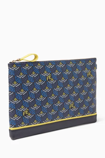 Pochette 29 in Halo Canvas & Leather