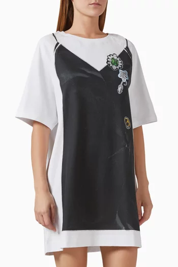Trompe L'oeil T-shirt Dress in Jersey