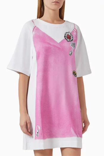 Trompe L'oeil T-shirt Dress in Jersey