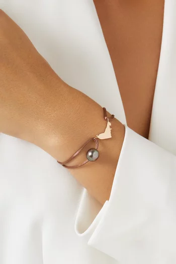 UAE Charm Pearl Bracelet in 18kt Rose-gold