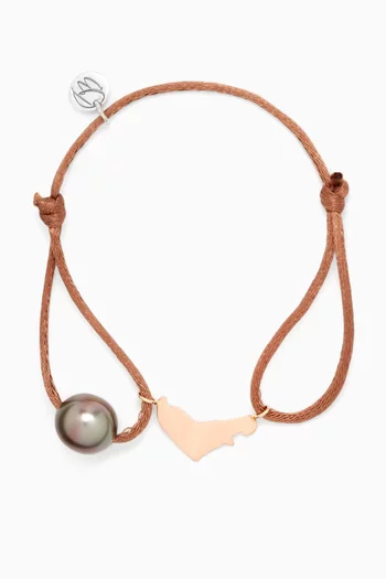 UAE Charm Pearl Bracelet in 18kt Rose-gold