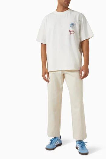 Straight Pants in Twill